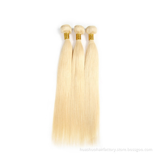 360 Bleached Real Remy Virgin Xuchang Cuticle Aligned Straight Mink Brazilian 10A 613 Blonde Hair